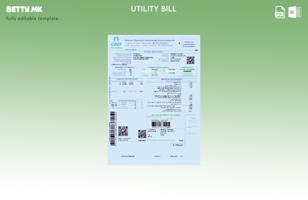 модерен стил Грција EYATH шаблон за комунални сметки